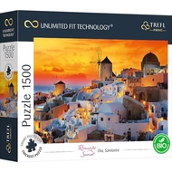 Trefl Romantic Sunset: Oia, Santorini 1500 Piece Jigsaw Puzzle Prime 33"x23" Thick Cardboard, Greece