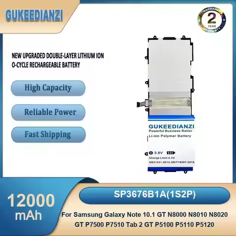 Battery For Samsung Galaxy Note 10.1 GT N8000 N8010 N8020 P7500 P7510 Tab 2 P5100 P5110 P5120 S9 Plu