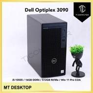 Dell Optiplex 3090 MT Intel Core i5-10505 16GB RAM 512GB NVMe SSD Win 11 Pro Refurbished Desktop PC