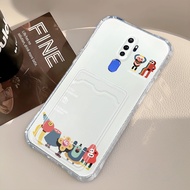 Transparent Casing Slot Card Bag Clear For Oppo A54 4G/A74 4G/F19/A95 4G/A5 2020/A9 2020/A16/A55 5G/