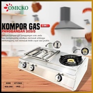 Omicko KGQ 203 2-in-1 Gas Stove – 1 Burner Gas Stove + BBQ Grill