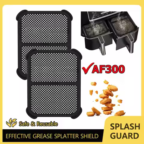 Air Fryer Splash Guard for Ninja AF300 Models Reusable Air Fryer Liners Silicone Air Fryer Splash Pa