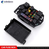 NOBELJIAOO 16-Way Car Fuse Box with 7 Relays for New Energy Vehicle Circuit Protection Automotive Po