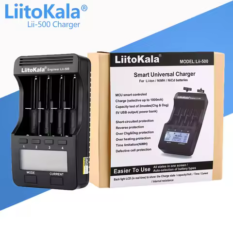LiitoKala Lii-500 Lii-600 Lii-S8 Lii-PD4 Lii-PD2 LCD 3.7V/1.2V 18650/26650/16340/14500/18500 Battery