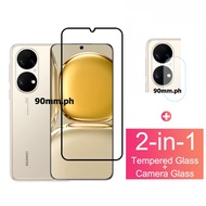 Huawei P50 Tempered Glass Full Cover Screen Protector Huawei P50 Pro P40 P30 P20 Mate 40 30 20 Pro P40 Pro+ Screen Protector Protective Glass Film and Camera Protector