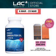 [Expiry Dec 2026] LAC Primax Omega Fish Oil + CoQ-10 (120 enteric coated softgels)