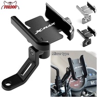 For Yamaha xmax300 xmax400 XMAX X-MAX 125 250 300 400 Motorcycle CNC Handlebar Mirror Mobile Phon