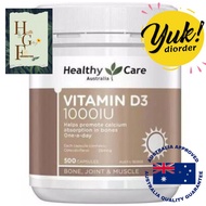 Healthy Care Vitamin D3 1000IU 500 Capsules