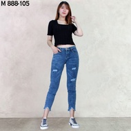 Skinny jeans Stretch jeans 7/9. Ripped through M888 105 [Size: 27-30]