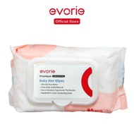 Evorie Premium Unscented Baby Wet Wipes 80pc/pack | Baby Wipes | Wet Tissues | Pigeon Zappy Oldam Jeju Nuk LEC