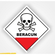 K3 Waste B3 Label Symbol Sticker Toxic Hazmat Waterproof Toxic B3 Waste Symbol Sticker