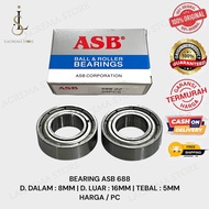 100% ORIGINAL ASB 688 ZZ BEARING GUARANTEED GENUINE | BEARING 688ZZ 8 X 16 X 5 MM ASB ORIGINAL