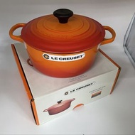Le Creuset 鑄鐵鍋 橙色 附盒 24cm ( 9-1/2”)