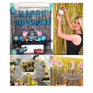 Thick Rain Silk Curtain Birthday Decoration Party Drawing Background Wall Decoration Tassel Door Cur