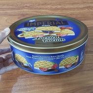 Kaleng Kue Biskuit kosong imperial creme Bulat lebaran bekas