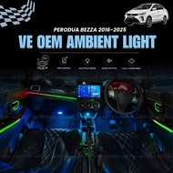 MTTO Perodua Bezza 2016-2025 Interior Car Oem VE RGB Atmosphere Ambient Light AI Voice Control Acces