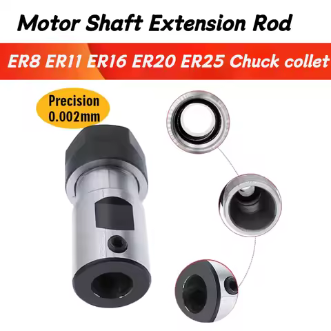 ER8 ER11 ER16 ER20 ER25 Chuck collet Spindle Motor Shaft Extension Rod Spindle Chuck Tool Set spindl