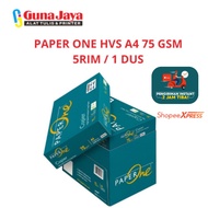 PAPER ONE HVS A4 75 GSM 5RIM ONE BOX/ (INSTANT ONLY) A4 Paper