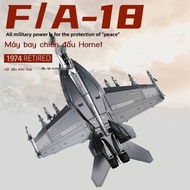 Iron alloy F18 Hornet combat model, metal assembly, DIY handmade airplane model, d building blocks