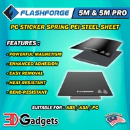 Flashforge Adventurer 5M & 5M Pro PC Sticker Spring PEI Steel Sheet For ABS/PC/ASA 3D Printing Mater