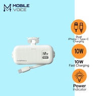 Wopow Mini Series 5000mAh Powerbank with Type-C Plug + iPhone Cable