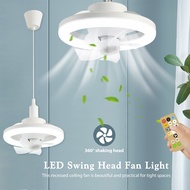 Ceiling Fan Light 48/60W 3-Speed Cooling Fan Ceiling Light Remote Control E27 Lamp Holder Dimmable Electric Fan Lamp