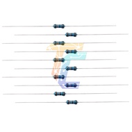 10pcs 5 band 100k ohms resistor 0.25w 1/4W Metal Film Resistor Kit 1% Resistor for pcb breadboard ar