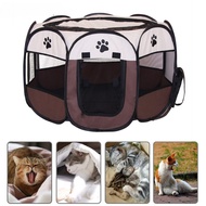 Folding Pet Tent Dog House Octagonal Cage For Cat Tent Playpen Puppy Kennel Easy Operation Fence Portable Outdoor Big Dogs House