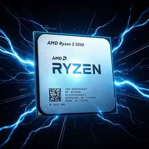 AMD R5 5500 Ryzen 5 5500 CPU Processor 6-Core 12-Thread 3.6 GHz 7NM L3=16M 100-000000457 Socket AM4