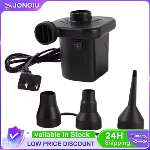 Electric Air Pump with 3 Nozzles Portable Air Pump Air Mattress Pump for Inflatable Air Mattress Boa