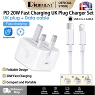 【 SG Brand 】RICHMENT 20W USB C Fast Charger Travel Power Adapter PD QC 3.0 Fast Charging Brick for U