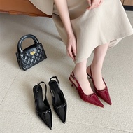 Female Heels 3 cm Pointed Toe Big Size Low Heels (Size 35-43)