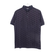 [สินค้ามือสอง] จอร์จิโอ อาร์มานี GIORGIO ARMANI เสื้อโปโล ลายโลโก้ฟล็อกกี้ คอตั้ง รุ่น 6HSF70 ผ้าคอต