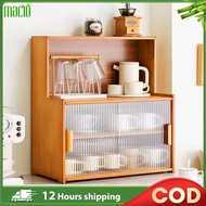 Bamboo Kitchen Cabinet 45/55/67CM  Storage Cabinet  Pantry Countertop Retro Storage Cabinet 橱柜/储物柜
