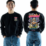 Boonbin T-Shirt With A Black Fire Pattern Long Sleeves K333 Cotton1 Fabric. Soft And Comfortable To 