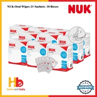 NUK Oral Wipes 25 Sachets (10 boxes)