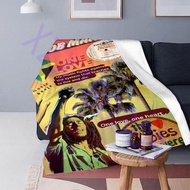 Living room, bedroom, sofa bed, maple leaf velvet blanket for picnic, Bob Marley music decoration reggae blanket 18