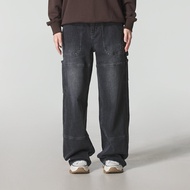 MLB | กางเกงยีนส์ทรงตรงลำลองสำหรับผู้หญิง MLB กางเกงขายาวระบายอากาศได้ดี ใส่สบาย สำหรับการเดินทางไปท