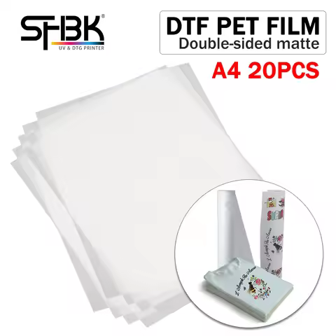 20PCS double-sided matte PET film does not jam suitable for A3 A4 R1390 L1800 P400 L805 L801 R2000 o