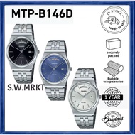 Casio General Silver Stainless Steel Band Watch MTP-B146D-1AV/2AV/7AV