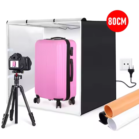 PULUZ 80cm Photo Studio Light Box,80W CIR95 Photography Lightbox Kit,Photo Softbox Studio Shooting T
