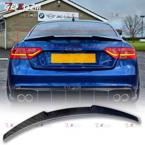 For 2009-2016 Audi A5 B8 2Door Hardtop Sports Car M4 Style Spoiler Carbon Fiber Material Car Trunk L