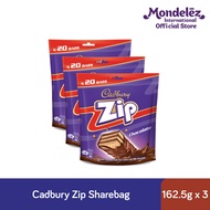 [Bundle of 3] Cadbury Zip Original Chocolate Wafer Bar Sharebag (160g)