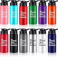Mumufy 24 Pcs Employee Appreciation Thank You Gifts Aluminum Water Bottles Bulk 20 oz Thank You for 
