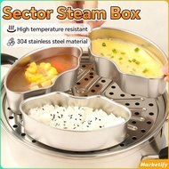 MK Stainless Steel Household Food Steaming Bowl Fan Shaped Bowl Kitchen Accessories 1Pc