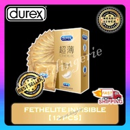 Durex Condom Fetherlite Invisible 12PCS Kondom Durex Tahan Lama Real Feel Climax Thin Kondom Nipis 杜