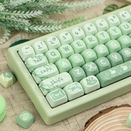 Spring Outing Keycap PBT Material DYE-SUB MOA Profile Matcha Green Theme 130 Keys Compatible MX Mech