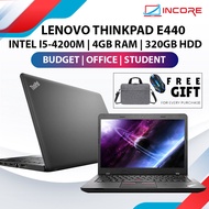 Lenovo ThinkPad E440 - Intel I5-4200M/4GB Ram/320GB HDD Intel I5 4th Gen Notebook Budget Laptop Murah Student Work Study