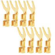8pcs Audiophile Speaker Banana Plugs Y Spade Diy Spade Plug Gold Spade Plug Speaker Cable Wire Conne