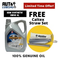 Caltex Havoline Semi Synthetic 10W40 4L (FOC Havoline Straw Set) Caltex Car Engine Oil